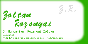 zoltan rozsnyai business card