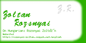 zoltan rozsnyai business card